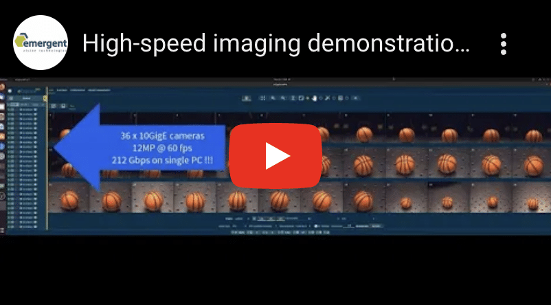 High-Speed Imaging Demo with 10GigE and 100GigE Cameras