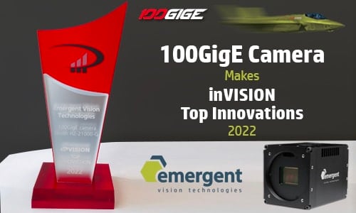 HZ-21000-G 100GigE Camera Named inVISION Top Innovation for 2022 
