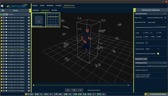 3D reconstruction and playback system