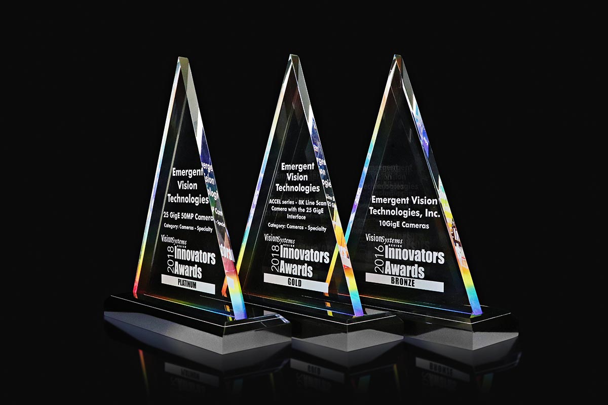 Figure 5: Emergent Vision Technologies has received three Innovators Awards from Vision Systems Design magazine.