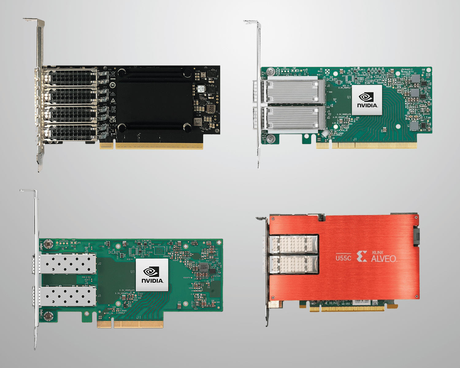 Network interface cards from AMD, Broadcom, NVIDIA