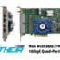 New THEIA 10GigE Quad-Port Network Interface Cards (NICs) are now available