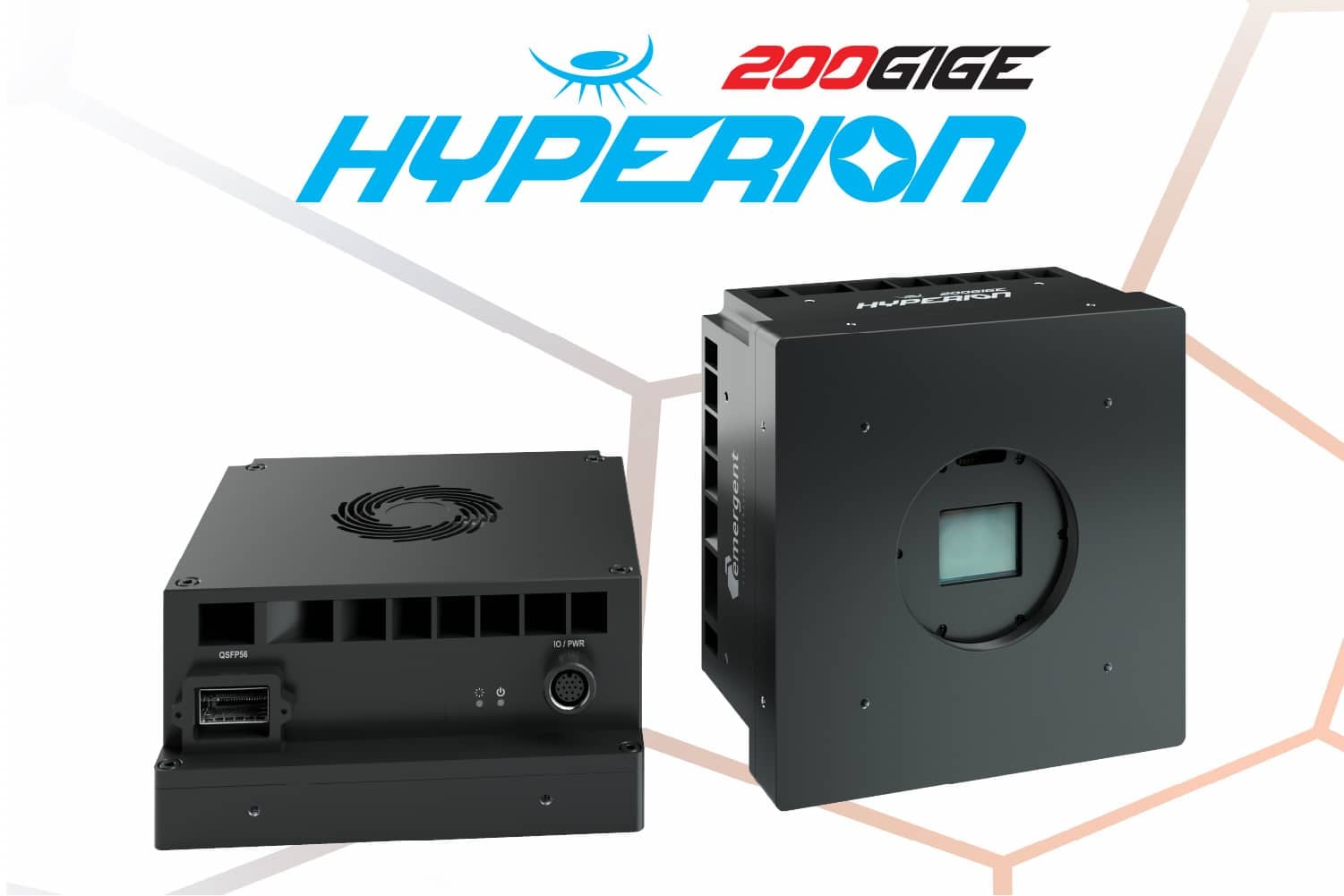 HYPERION is a new 200GigE camera series that operates on the QSFP56 interface.
