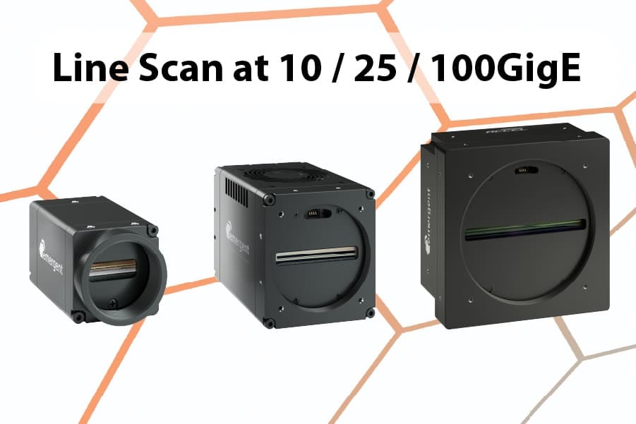 New 10GigE, 25GigE and 100GigE line scan cameras will be released by Emergent Vision Technologies at VISION 2026.